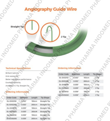 Angiography Guidewire (J tip/Straight Tip)